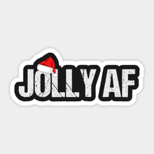 Funny Christmas Gifts Santa Joily AF Sticker